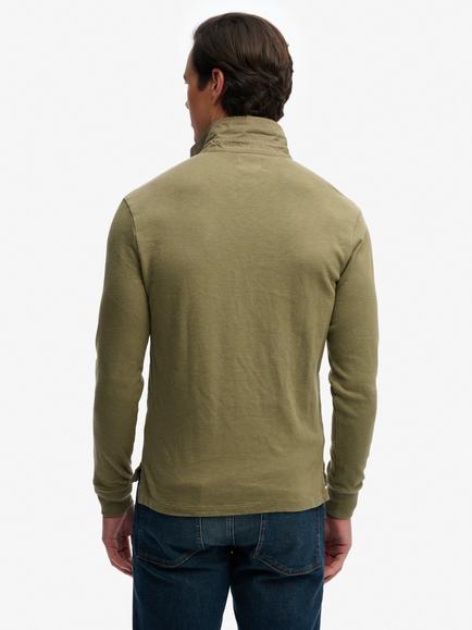 Superdry Classic Preppy Long-Sleeved Top - view 2, Silver Sage