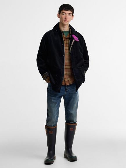 Barbour Paul Smith Loves Barbour Beaufort Corduroy Jacket, Dk Navy - view 2, Dk Navy