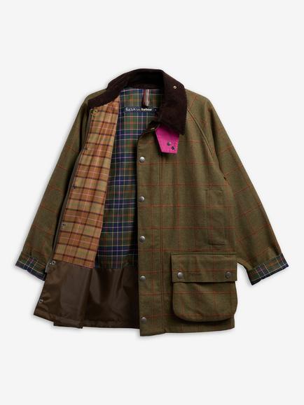 Barbour Paul Smith Loves Barbour Beaufort Check Wool Utility Jacket, Olive Window Pane - view 2, Olive Window Pane