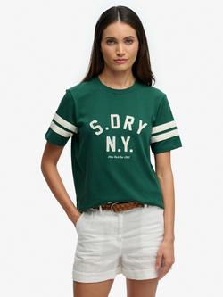 Superdry Country Club Applique T-Shirt, Pine Green, Pine Green