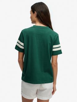 Superdry Country Club Applique T-Shirt, Pine Green - view 2, Pine Green