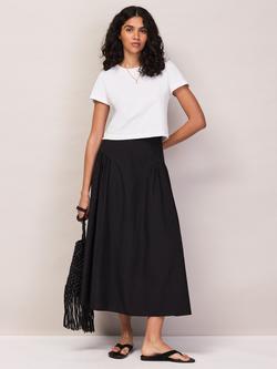 Ro&Zo Petite Gathered Skirt, Black, Black
