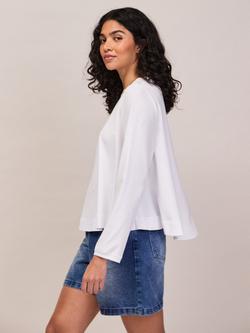 Ro&Zo Short Sleeve Hi-Lo Hem T-Shirt, White, White