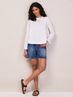 Ro&Zo Short Sleeve Hi-Lo Hem T-Shirt, White - view 2, White