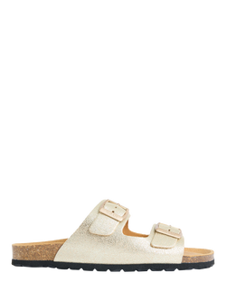 V.GAN Vegan Mango Metallic Comfort Footbed Sandals, Gold