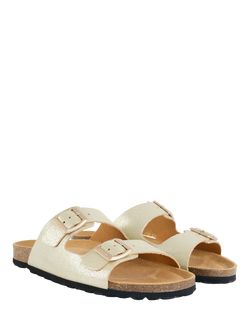 V.GAN Vegan Mango Metallic Comfort Footbed Sandals - view 2, Gold