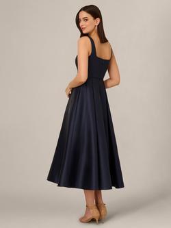 Adrianna Papell Petite Mikado Ankle Dress, Midnight - view 2, Midnight