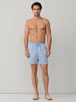 Hackett London Regular Fit  Crystalline Swim Shorts, Light Blue - view 2, Light Blue