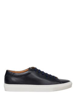 Hackett London Idol Derby Leather Trainers, Marine Blue