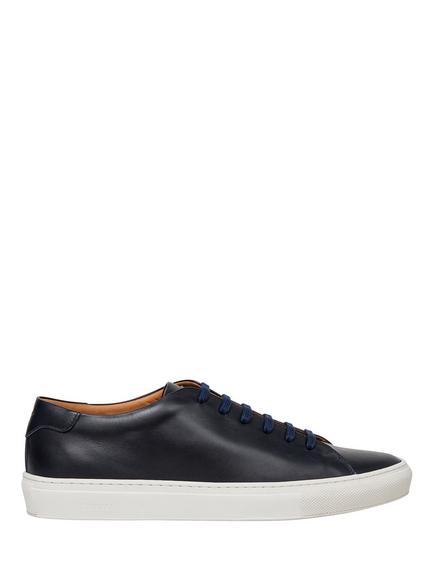 Hackett London Idol Derby Leather Trainers, Marine Blue