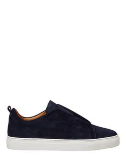 Hackett London Vision Suede Slip On Shoes, Marine Blue
