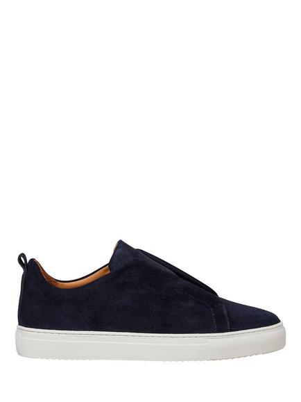 Hackett London Vision Suede Slip On Shoes, Marine Blue