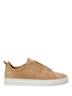 Hackett London Vision Suede Slip On Shoes, Stone Beige