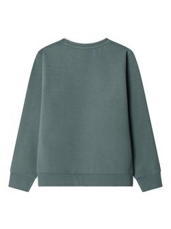 Hackett London Kids' Classic Fit Branded Crew-Neck Sweatshirt, Sage Green - view 2, Sage Green