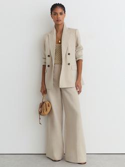 Reiss Petite Kit Linen Blazer, Neutral, Neutral