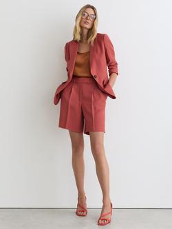 Reiss Petite Jules Blazer, Burnt Red, Burnt Red