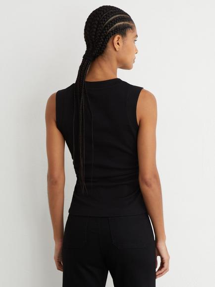 Reiss Sandy V-Neck Vest, Black - view 2, Black