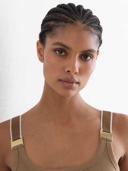 Reiss Vinnie Cami Top, Camel/Ivory - view 2, Camel/Ivory