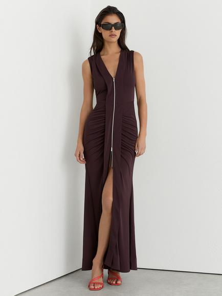 Reiss Scarlett Maxi Dress, Burgundy, Grape Burgundy