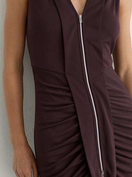 Reiss Scarlett Maxi Dress, Burgundy - view 2, Grape Burgundy