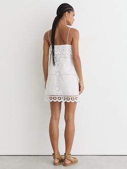 Reiss Toni Ruffle Mini Dress, Ivory - view 2, Ivory