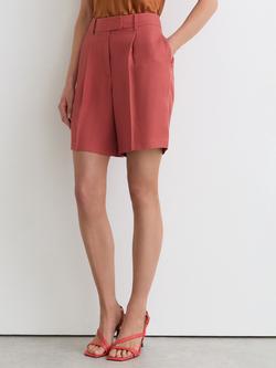 Reiss Jules Tailored Bermuda Shorts, Burnt Red, Burnt Red