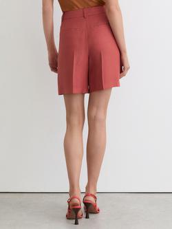 Reiss Jules Tailored Bermuda Shorts, Burnt Red - view 2, Burnt Red