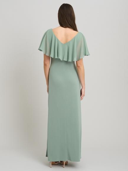 Gina Bacconi Flutter Sleeve Maxi Dress, Sage - view 2, Sage