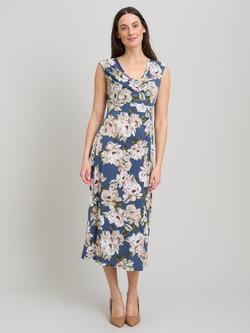 Gina Bacconi Cowl Neck Floral Midi Dress, Multi, Multi