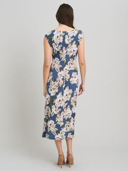 Gina Bacconi Cowl Neck Floral Midi Dress, Multi - view 2, Multi