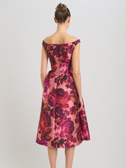 Gina Bacconi Talia Floral Sleeveless Dress, Pink/Multi - view 2, Pink/Multi