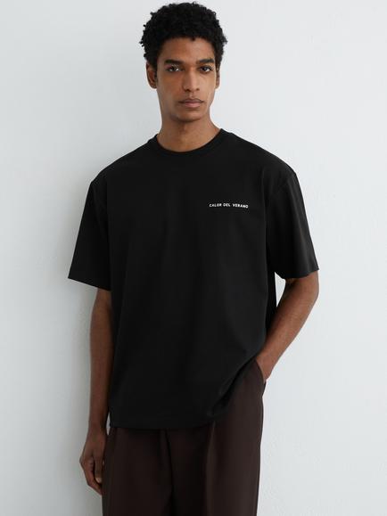 Reiss Casa Logo Relaxed Cotton T-Shirt, Black
