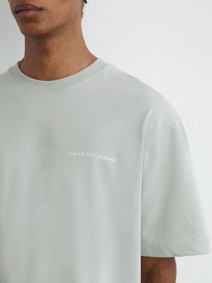 Reiss Casa Logo Relaxed Cotton T-Shirt - view 2, Sage