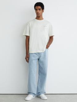 Reiss Splash Cotton Dive Print Relaxed Fit T-Shirt, White - view 2, White