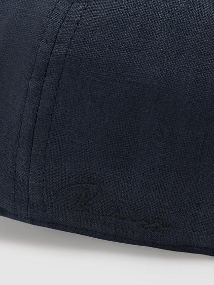 Reiss Lucas Linen Baseball Cap - view 2, Navy
