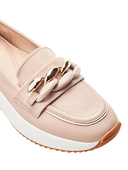 Moda in Pelle Sorrento Leather Hybrid Loafers, Cameo - view 2, Cameo
