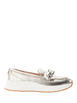 Moda in Pelle Sorrento Leather Hybrid Loafers, Gold, Gold