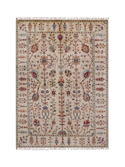 Gooch Luxury Sultani Palace Hand Knotted Pure Wool Rug, Ivory