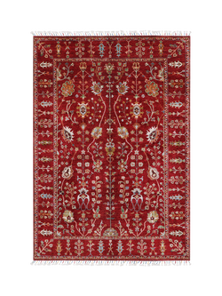 Gooch Luxury Sultani Palace Hand Knotted Pure Wool Rug, Red