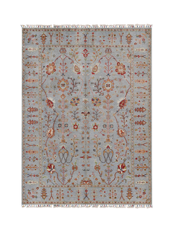 Gooch Luxury Sultani Palace Hand Knotted Pure Wool Rug, Grey
