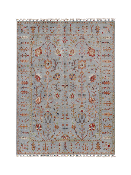 Gooch Luxury Sultani Palace Hand Knotted Pure Wool Rug, Grey