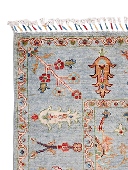 Gooch Luxury Sultani Palace Hand Knotted Pure Wool Rug - view 2, Grey