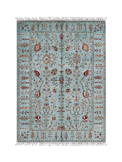 Gooch Luxury Sultani Palace Hand Knotted Pure Wool Rug, Aqua