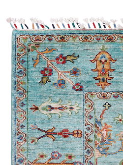 Gooch Luxury Sultani Palace Hand Knotted Pure Wool Rug - view 2, Aqua