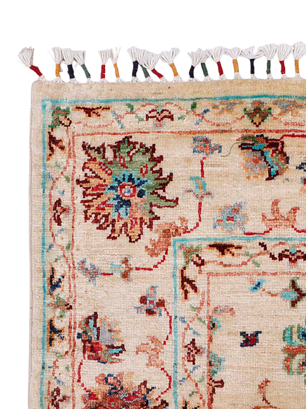 Gooch Luxury Sultani Regal Hand Knotted Pure Wool Rug - view 2, Ivory