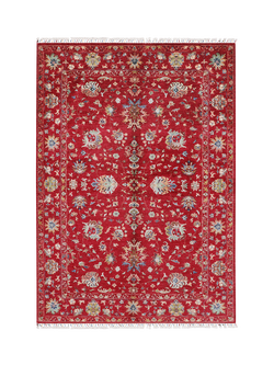 Gooch Luxury Sultani Regal Hand Knotted Pure Wool Rug, Red