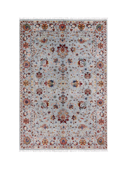 Gooch Luxury Sultani Regal Hand Knotted Pure Wool Rug, Grey