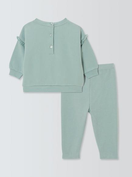 John Lewis Baby Festival Bear Sweater & Leggings Set, Grey Mist - view 2, Grey Mist