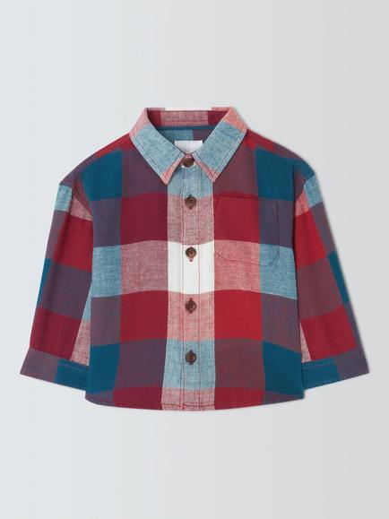 John Lewis Baby Check Shirt, Multi, Multi
