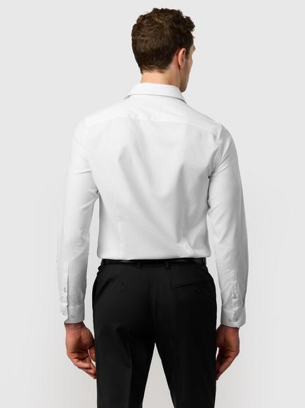 Ted Baker Jacquard Spot Cotton Blend Shirt, White - view 2, White